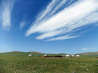 ホームステイ先。広い空が印象的でした。 ホームステイ先。広い空が印象的でした。