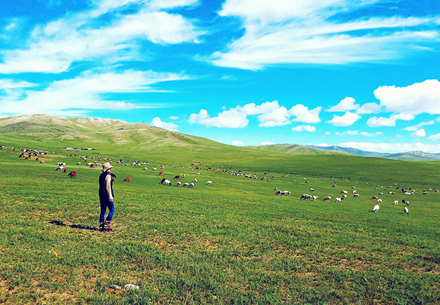 何にもない大草原。いい写真撮れました☆ 大草原にて